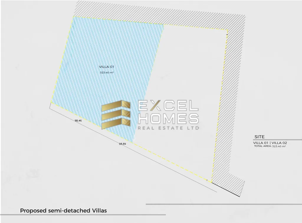 323 sqm Plot with Permits for Semi-Detached Villa in Marsaxlokk, Malta